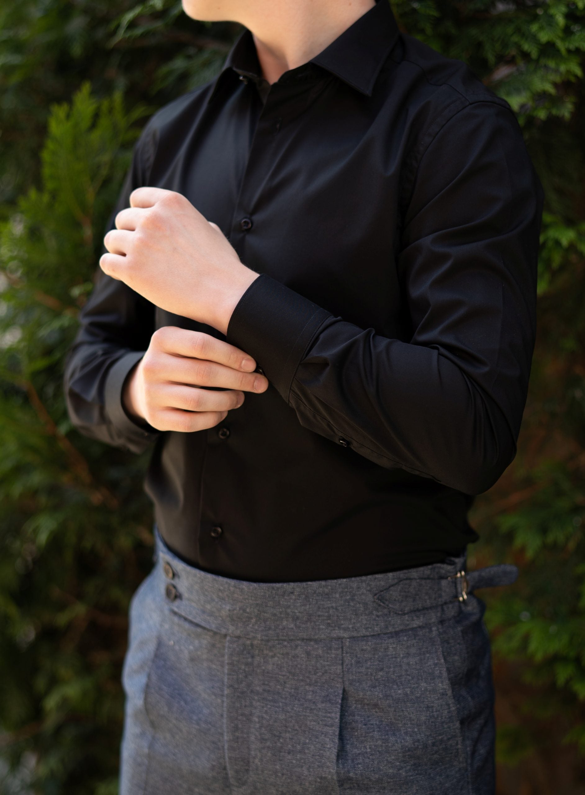 camasa neagra pentru barbati