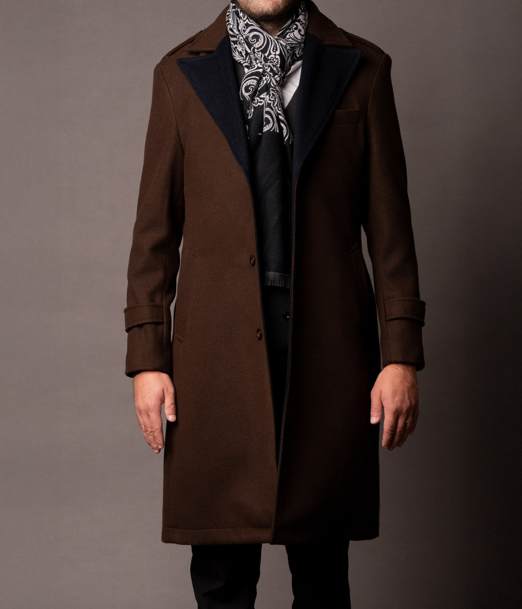 palton maro ciocolatiu