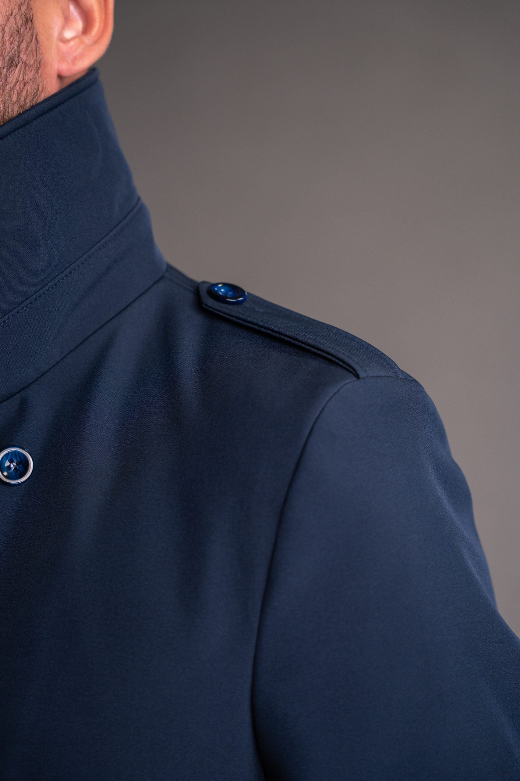 2 in 1 Geaca tip Trench bleumarin impermeabil barbati toamna iarna