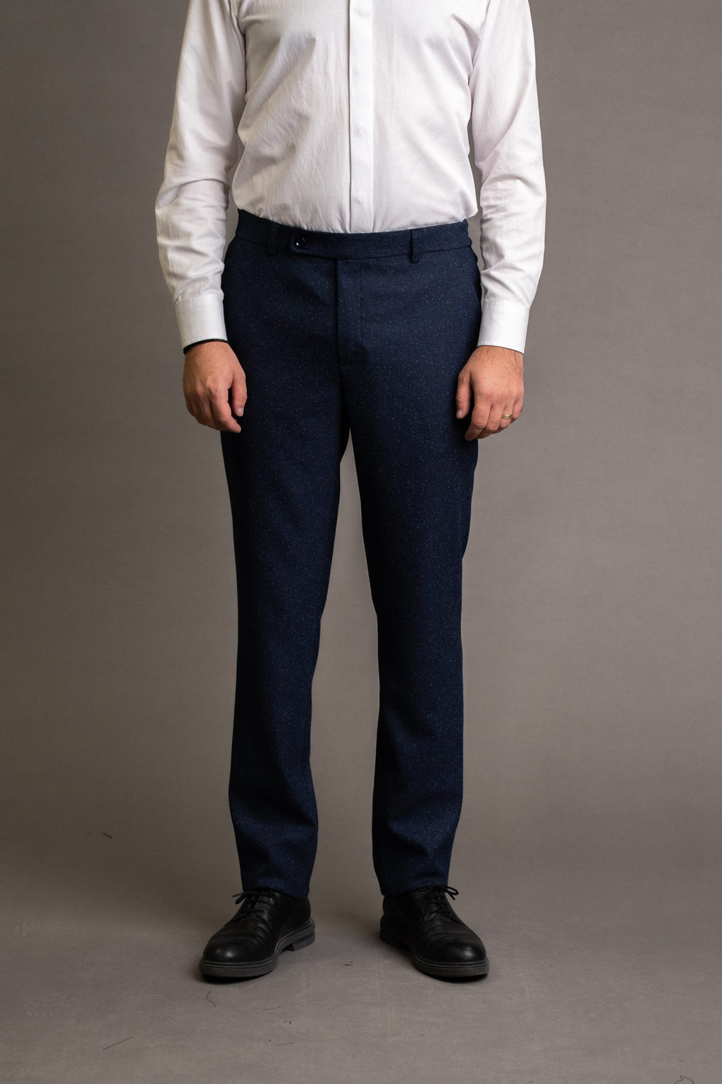 Pantaloni bleumarin cu inserții