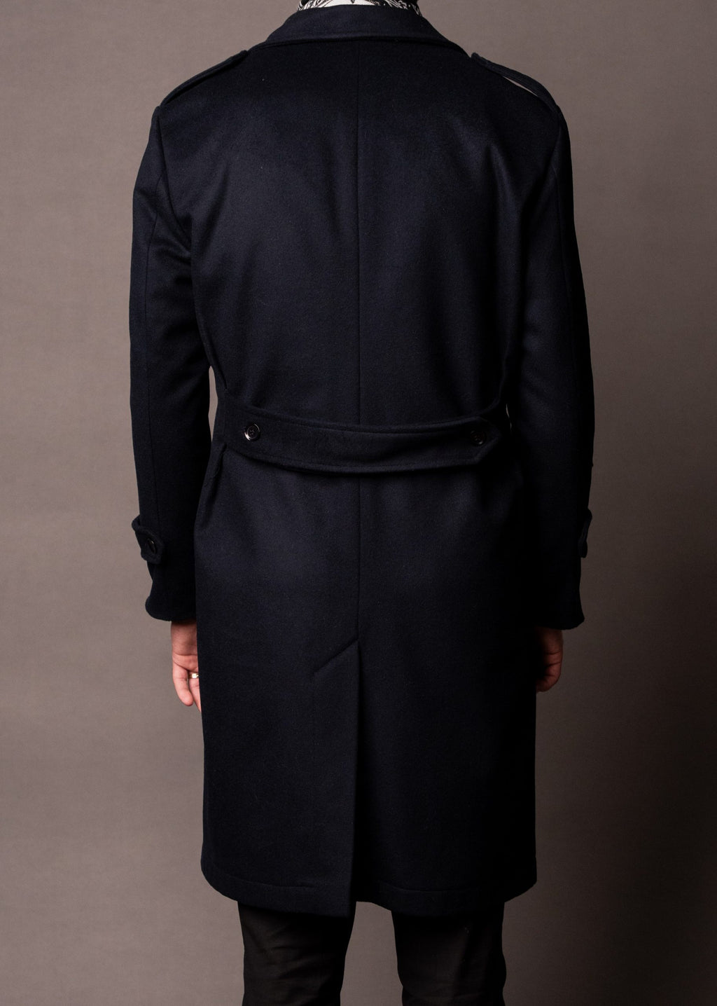 Navy men's coat from Quiet Luxury by CoutureforGentlemen, tailored fit with sleek design and classic style.