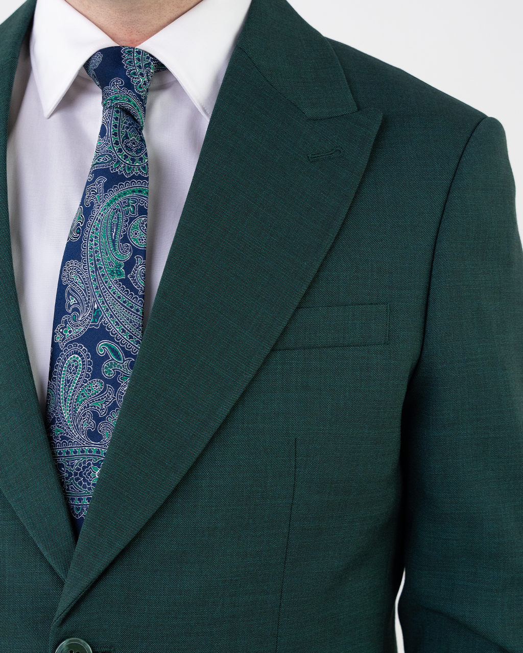 (product) Costum Barbati Verde Inchis Tailored Fit Cfg306