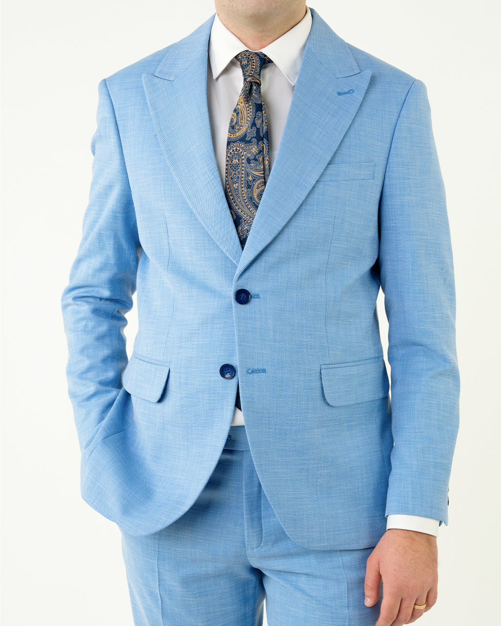 (product) Costum Barbati Albastru Baby Blue Tailored Fit Cfg308