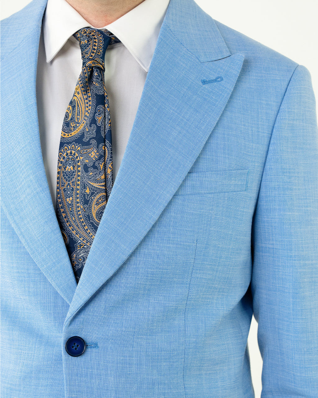 (product) Costum Barbati Albastru Baby Blue Tailored Fit Cfg308