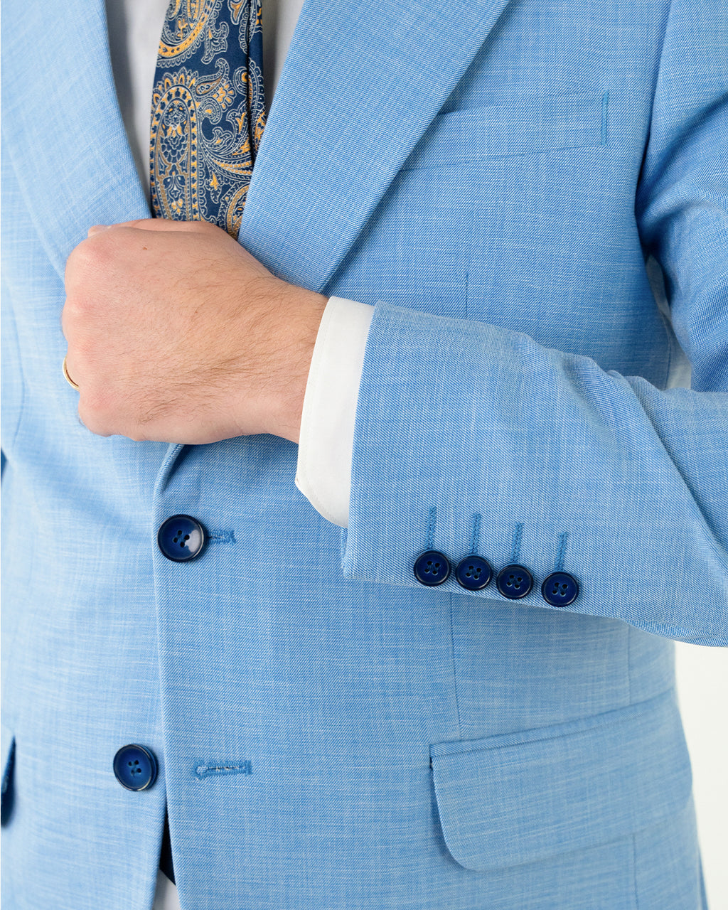 (product) Costum Barbati Albastru Baby Blue Tailored Fit Cfg308