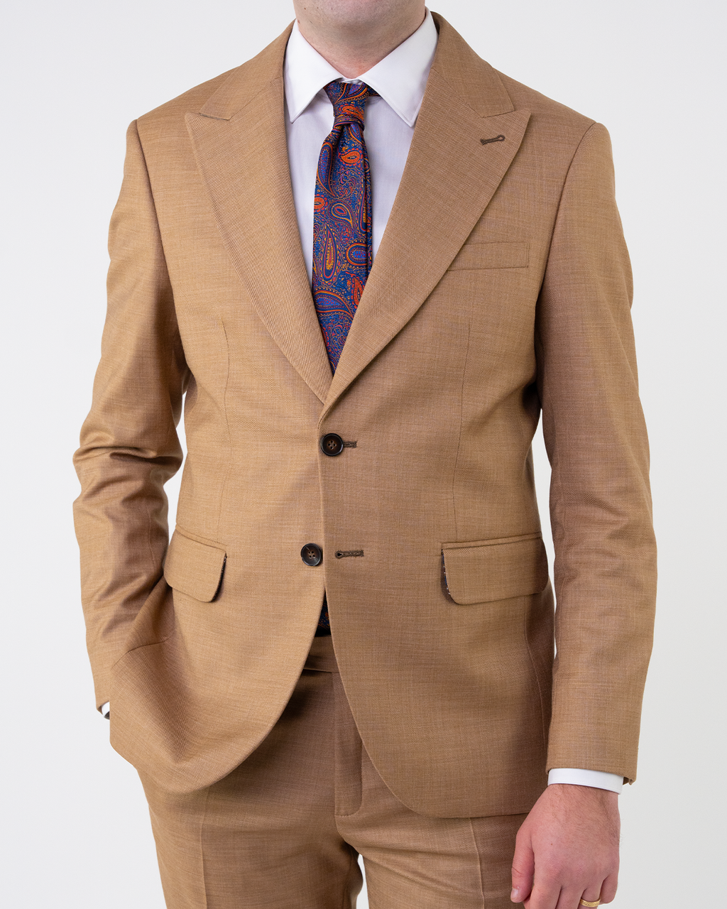 (product) Costum Barbati Bej Cappuccino Tailored Fit Cfg312
