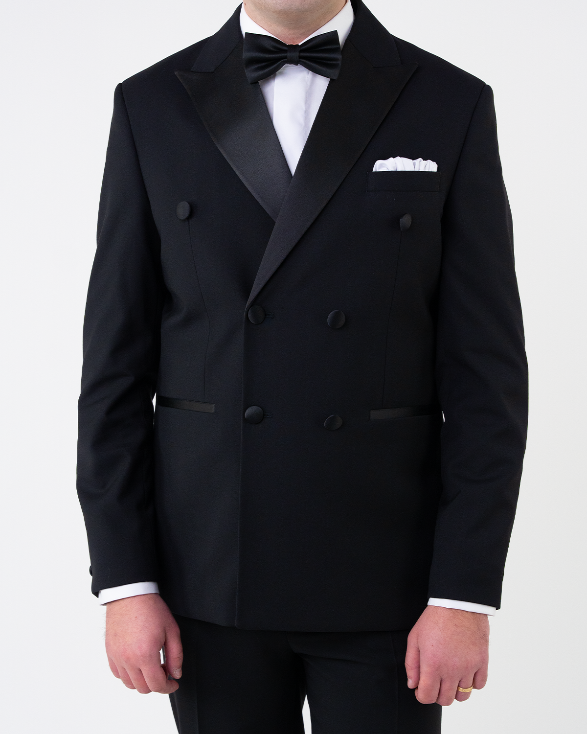 (product) Costum Barbati Ceremonie Bleumarin Doua Randuri de Nasturi Tailored Fit Cfg346