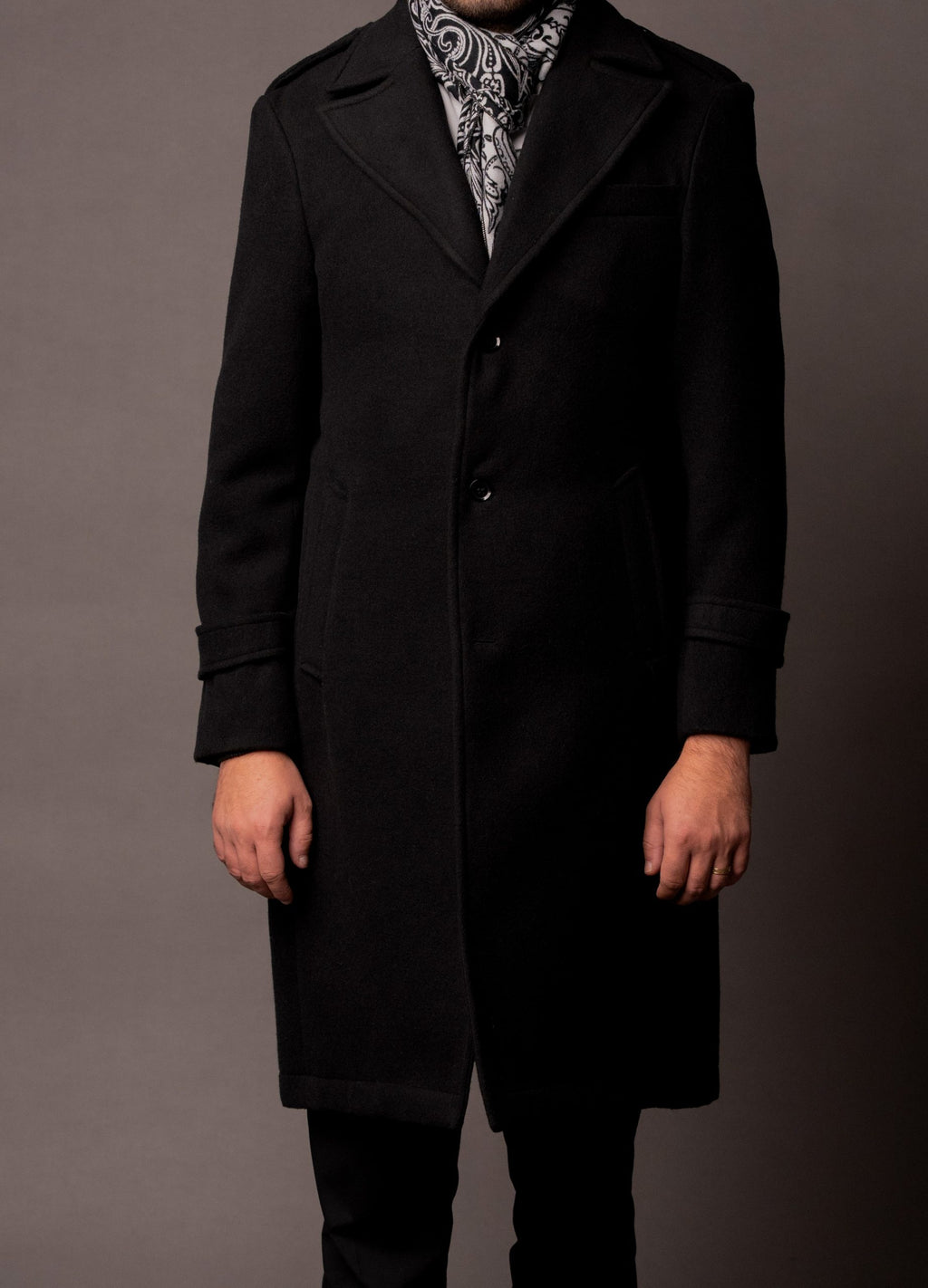 Palton Barbati Negru Tailored Fit Pal005