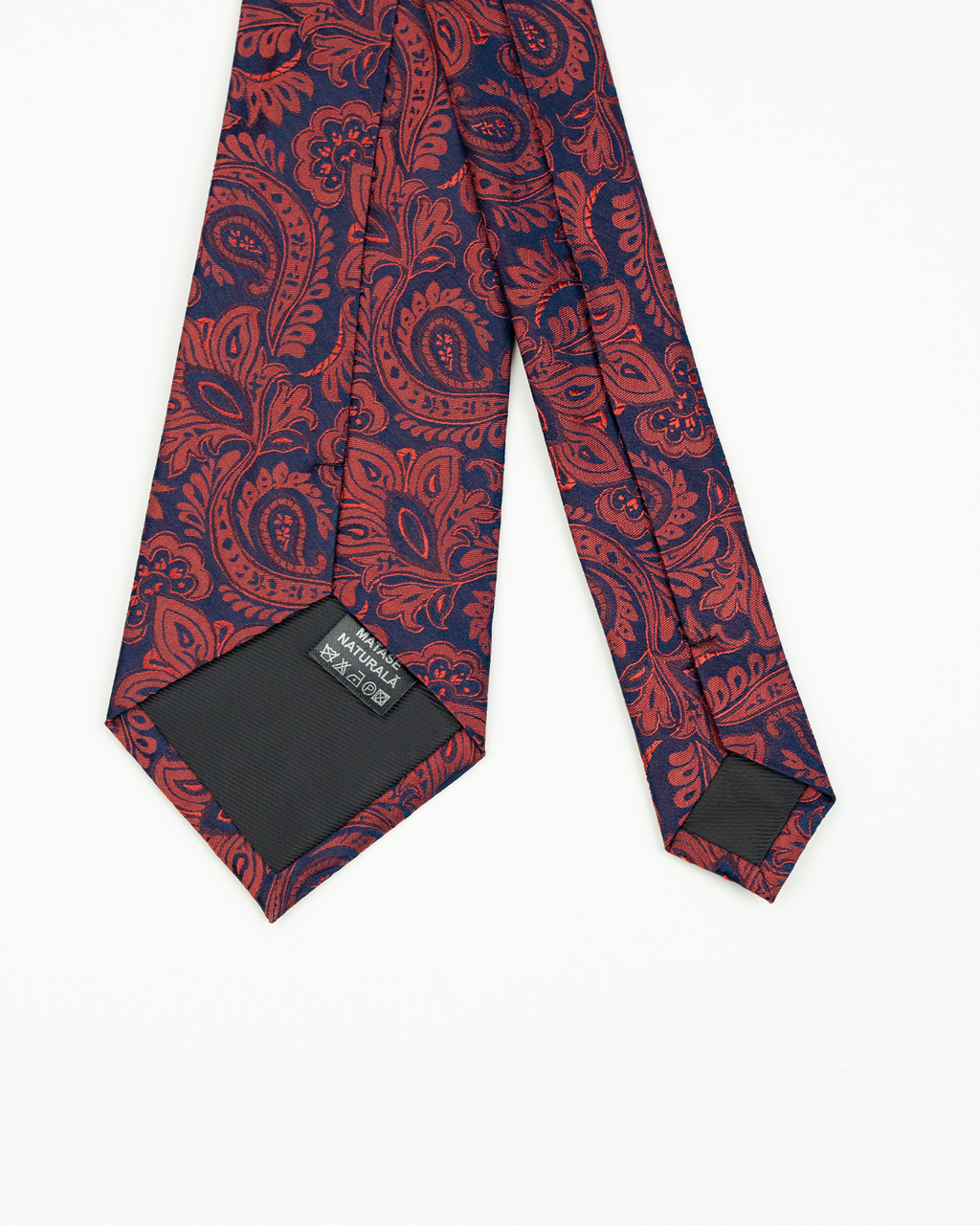 (product) Cravată paisley portocalie, mătase naturală, Crv011