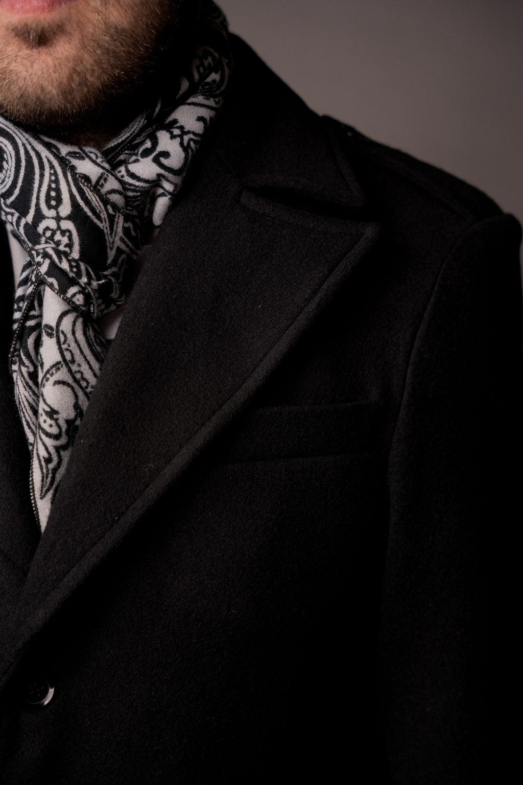 Palton Barbati Negru Tailored Fit Pal005