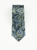 (product) Cravată paisley mix verde, mătase naturală, Crv014