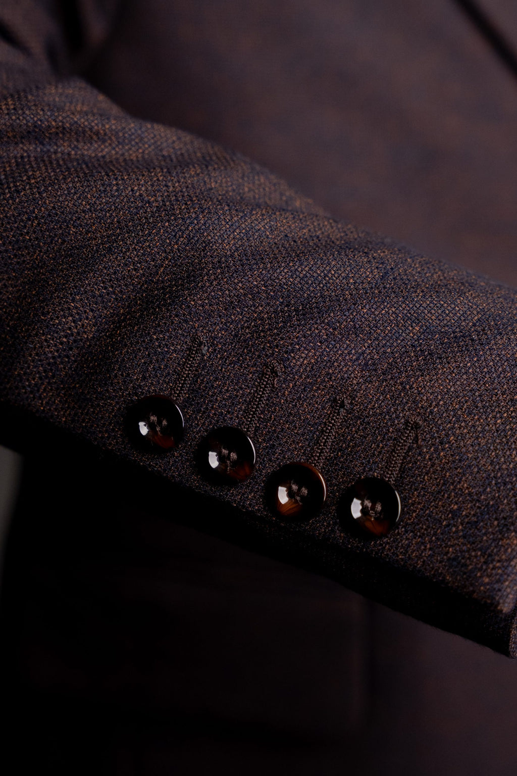 Chocolate brown men's blazer from CoutureforGentlemen, featuring a tailored fit and classic lapel design.