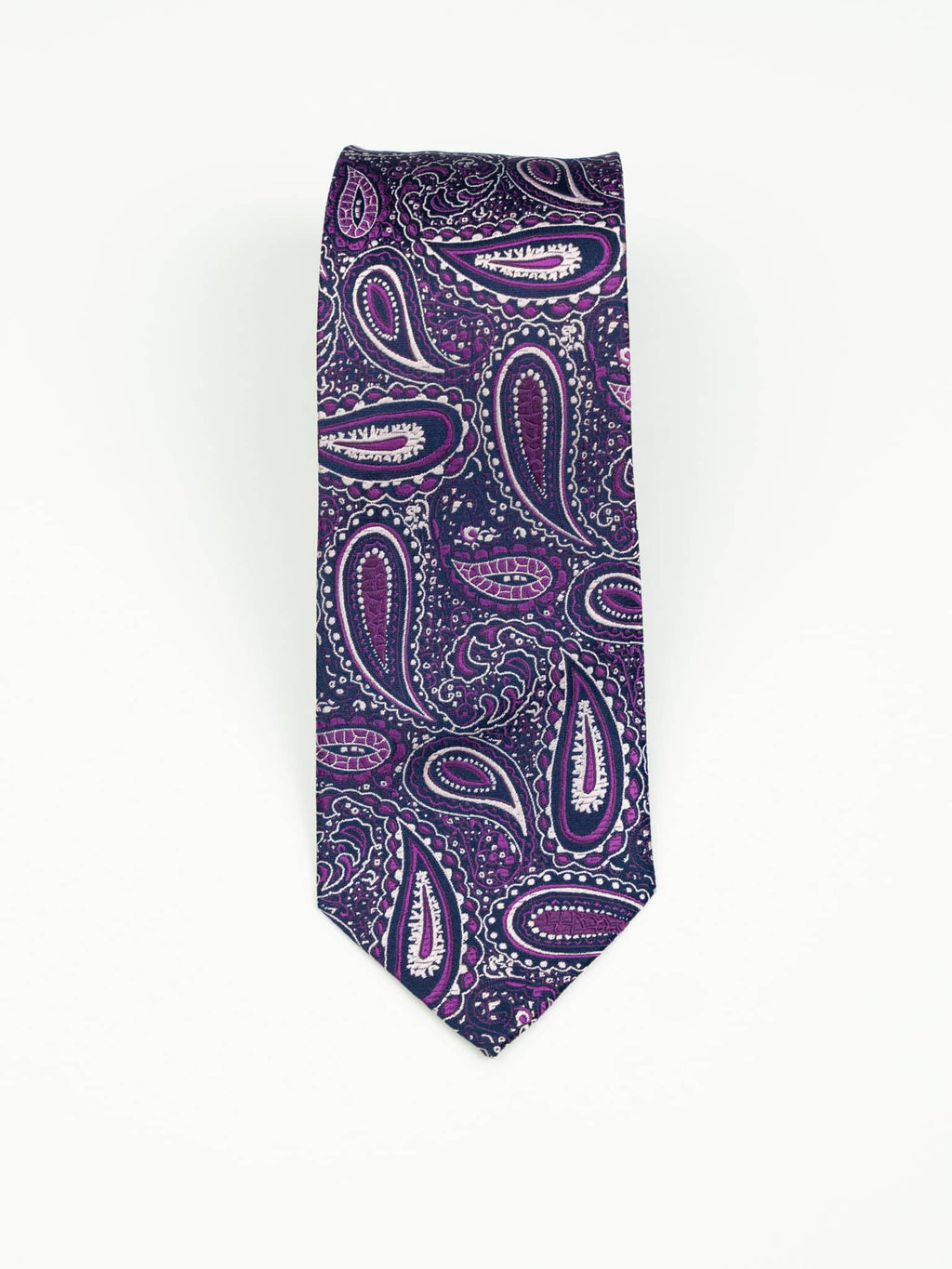 (product) Cravată paisley purple, mătase naturală, Crv006