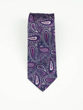 (product) Cravată paisley purple, mătase naturală, Crv006