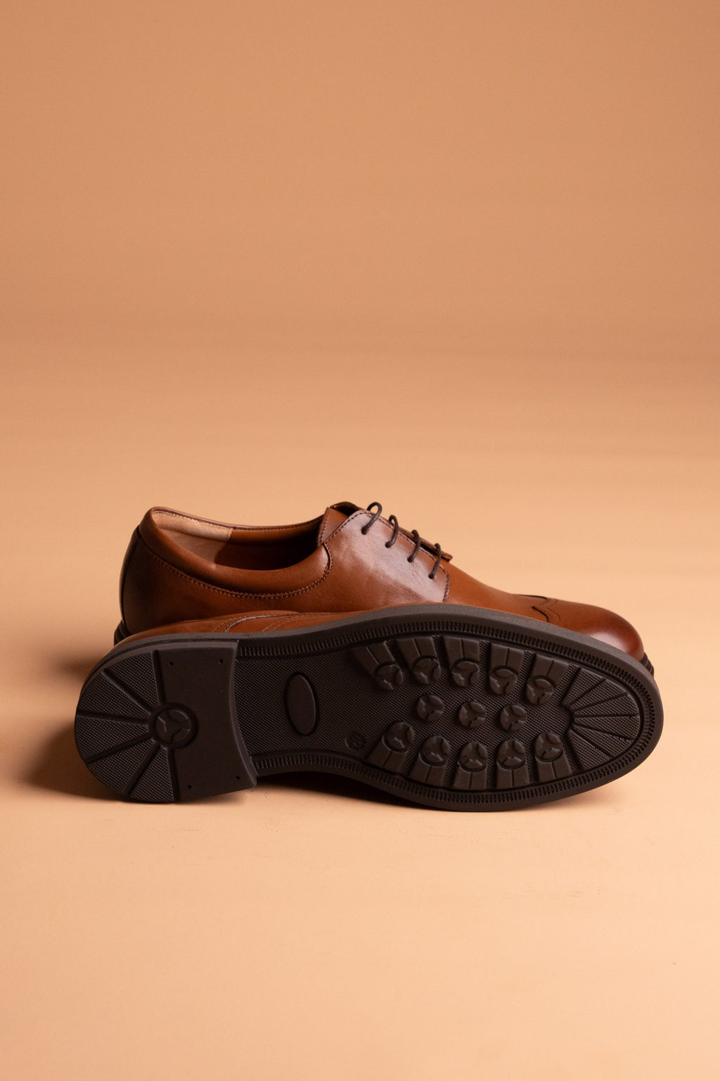 (product) Pantofi Bărbați din piele naturală, Cognac Box, Cfgp657cb