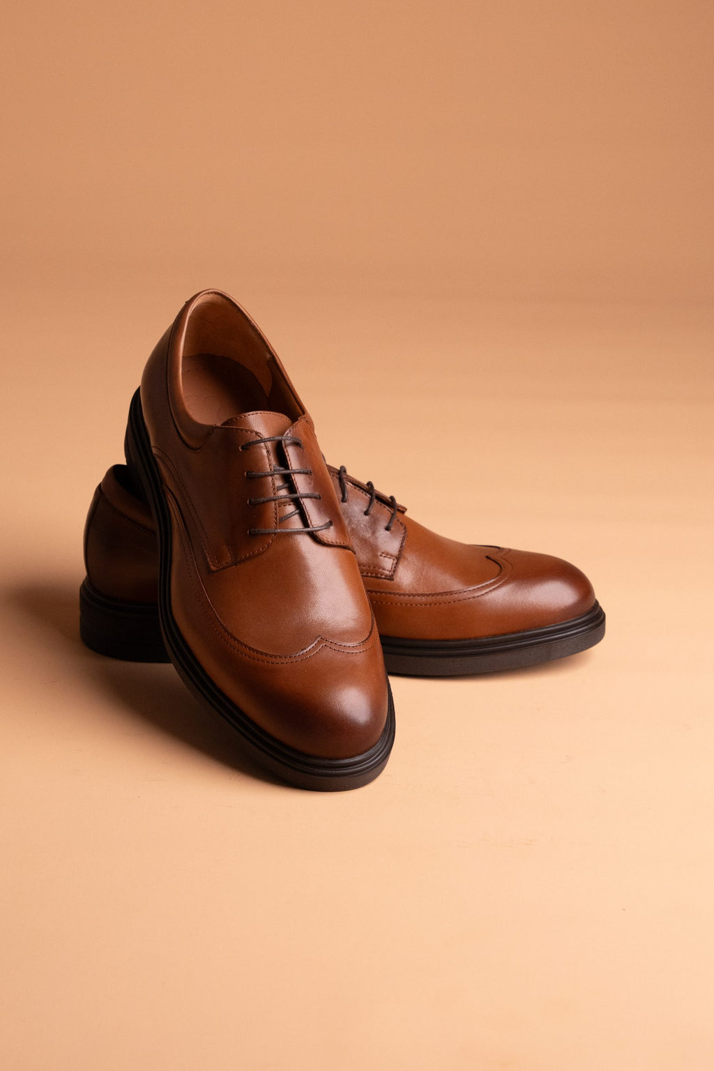 (product) Pantofi Bărbați din piele naturală, Cognac Box, Cfgp657cb