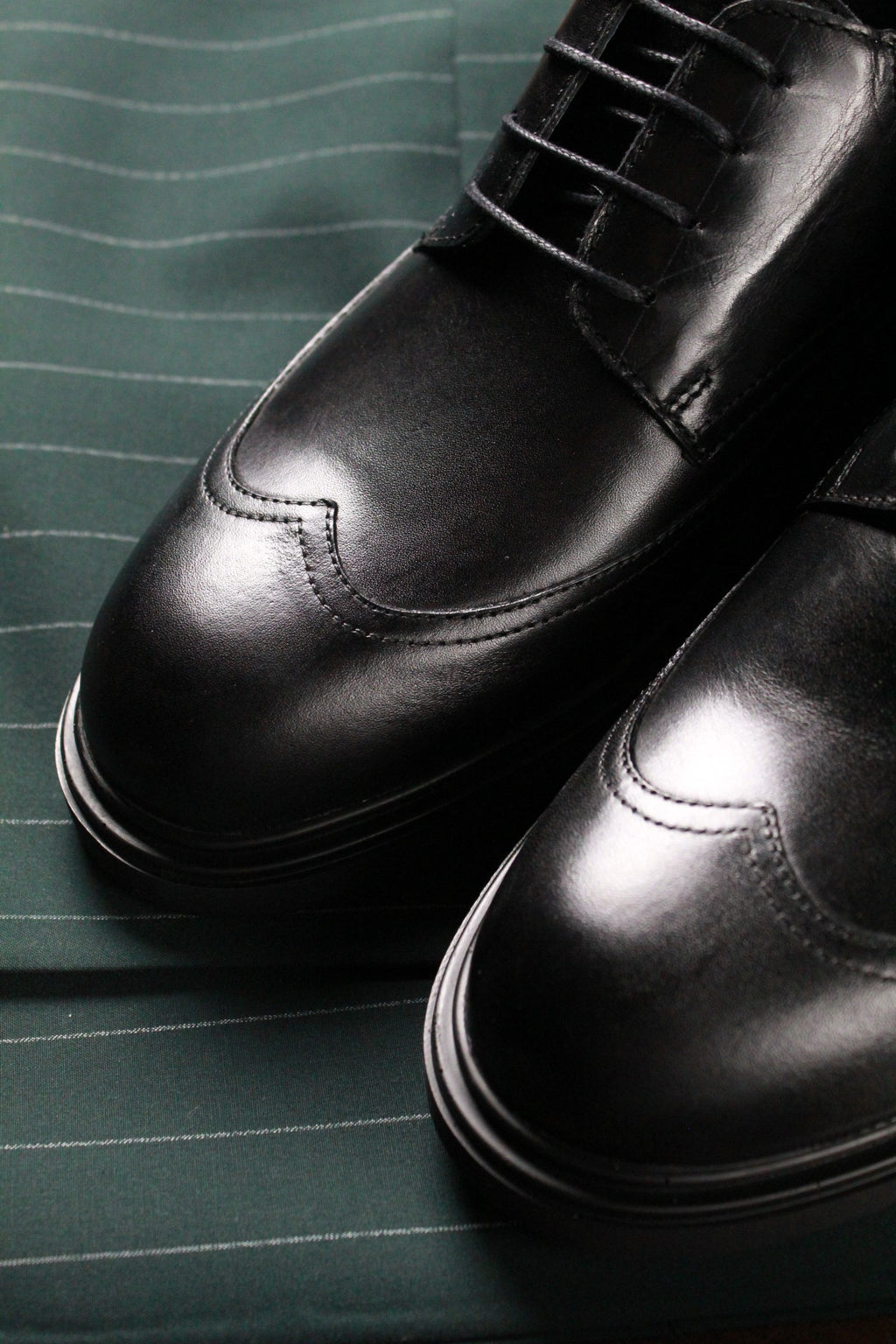 (product) Pantofi Bărbați din piele naturală, Negru Box, Cfgp657nb