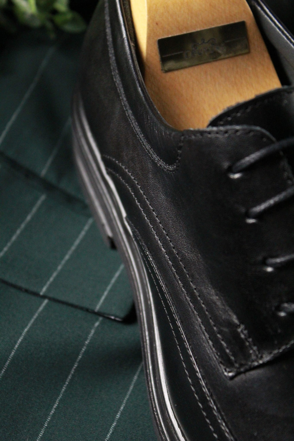 (product) Pantofi Bărbați din piele naturală, Negru Box, Cfgp657nb