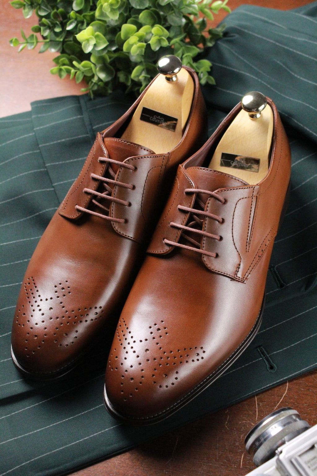 (product) Pantofi Bărbați din piele naturală, Cognac Box, Cfgp971cb