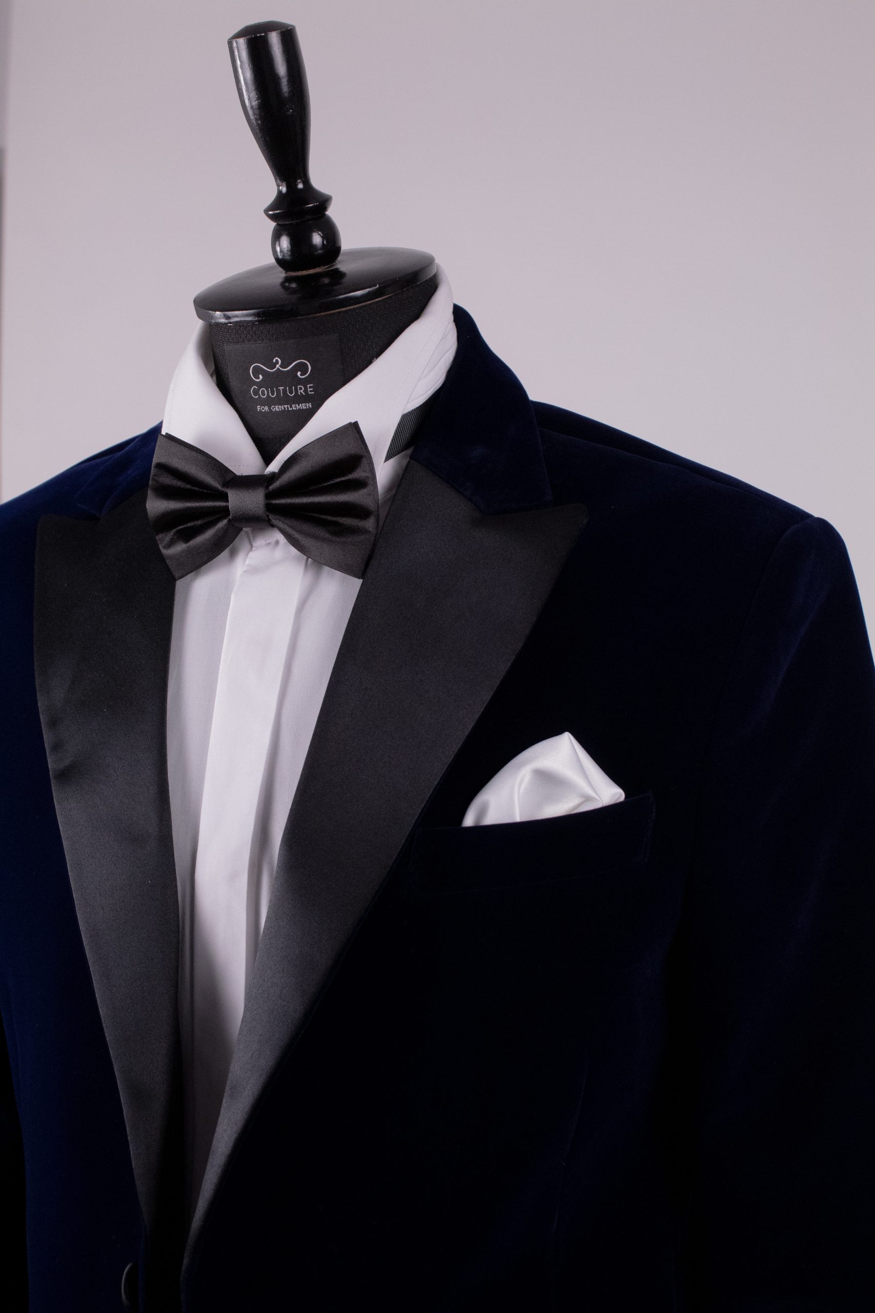 Costum ceremonie catifea bleumarin regal Cfg044