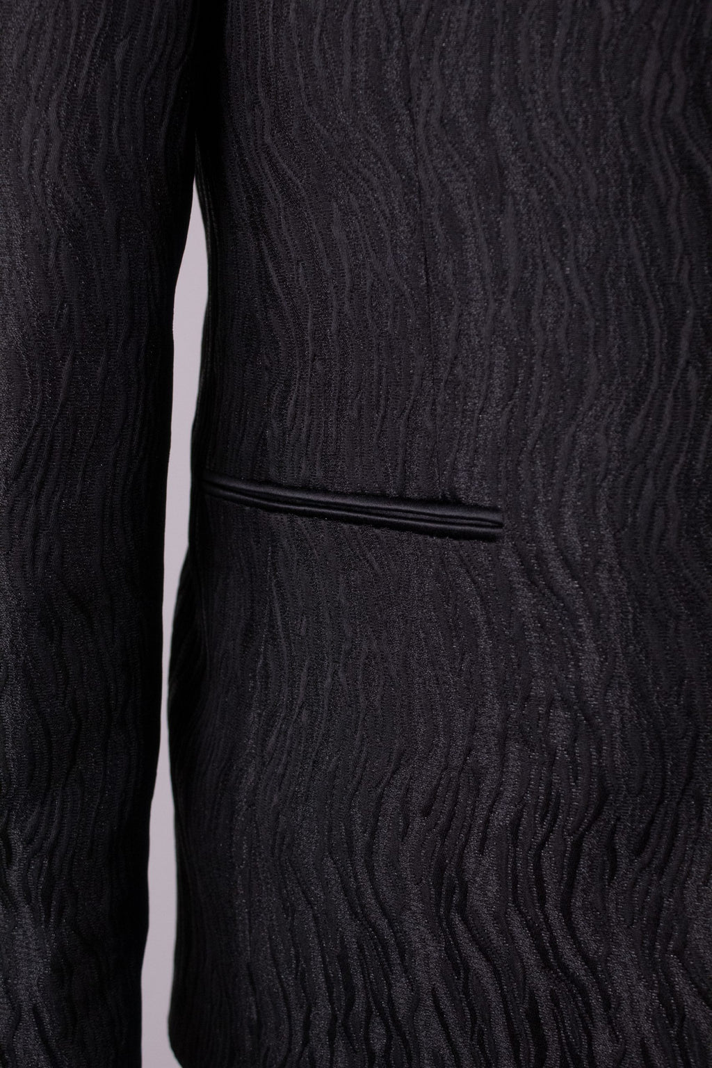 Costum nunta brocard elegant negru Cfg046