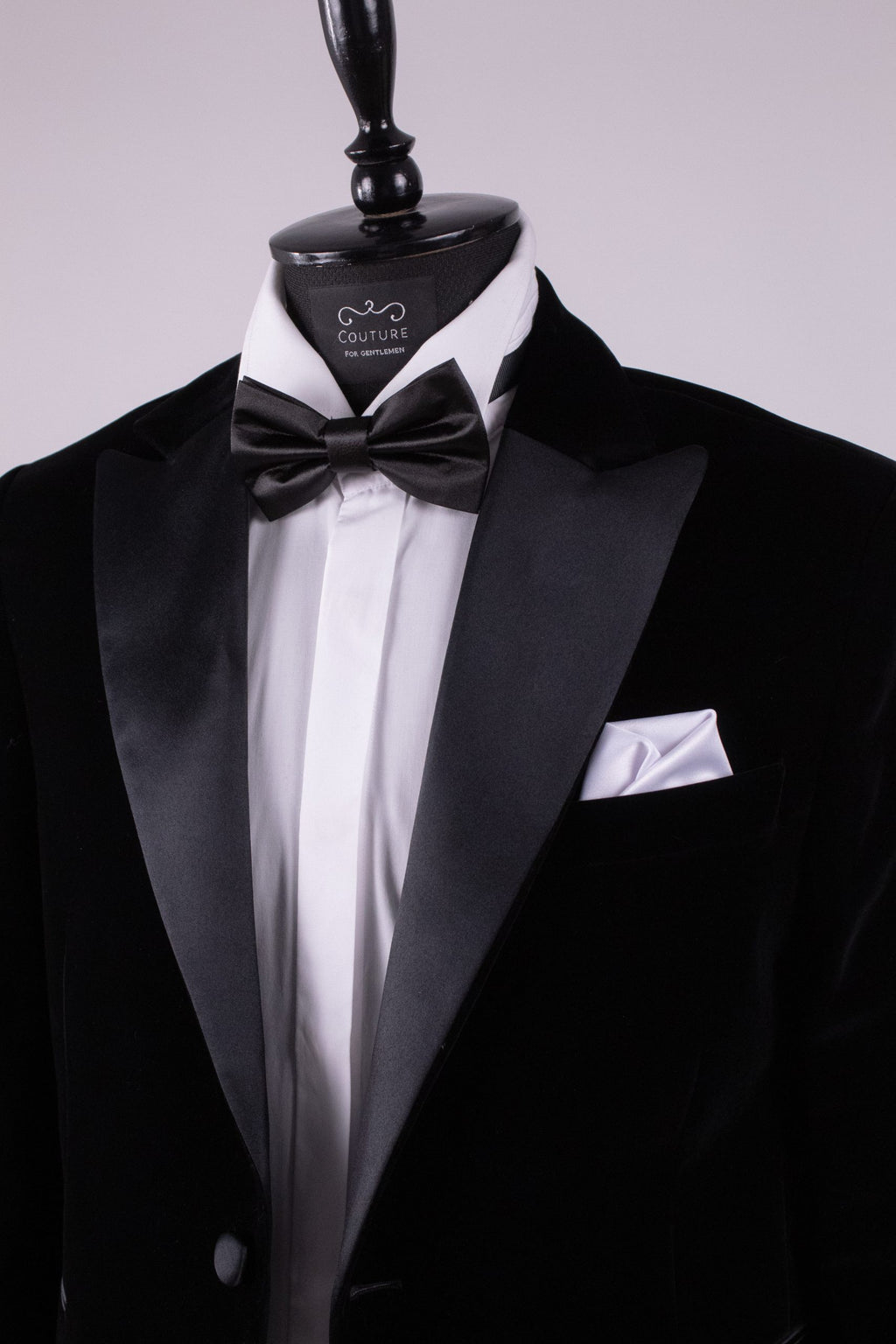 Costum ceremonie catifea negru Cfg045