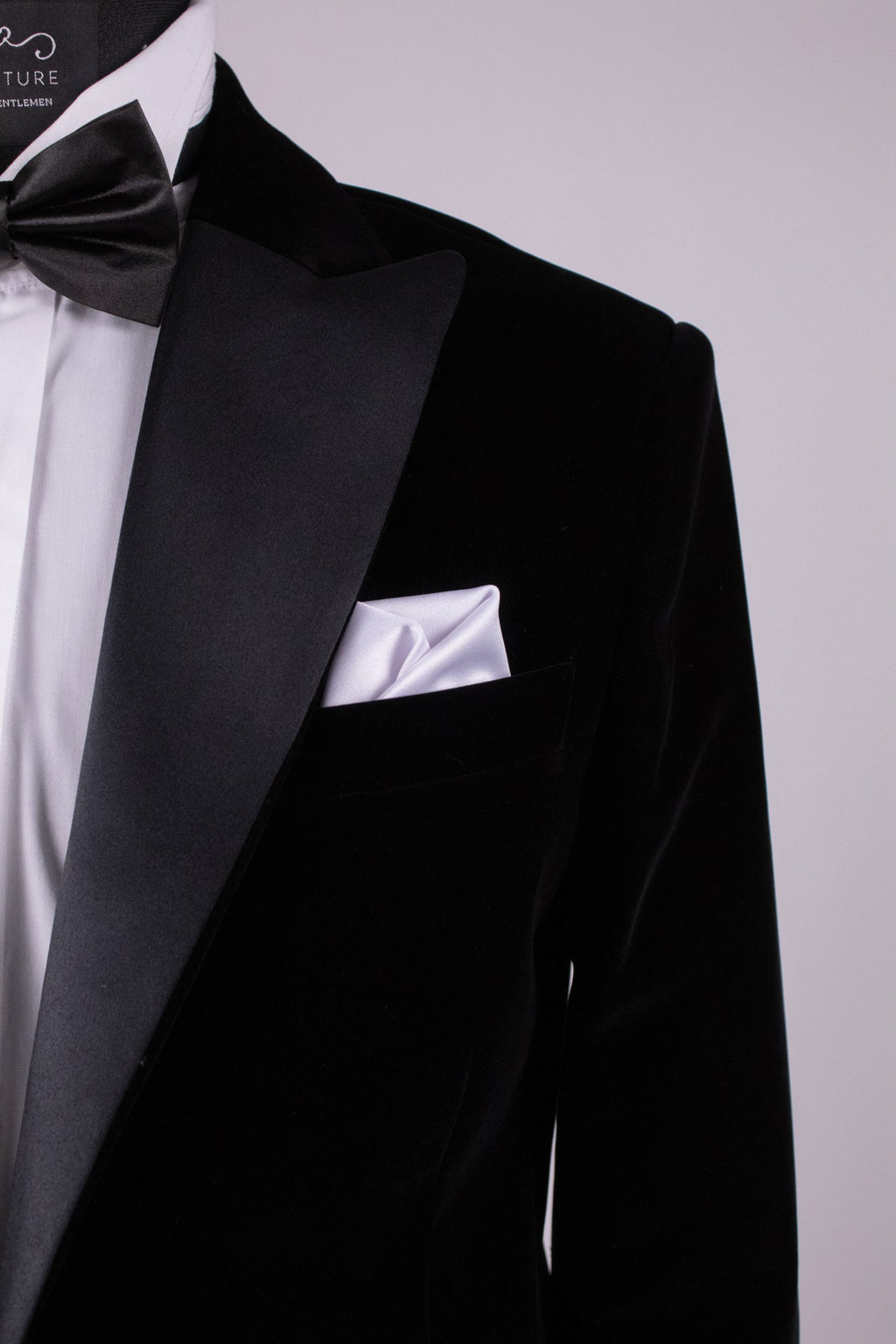 Costum ceremonie catifea negru Cfg045