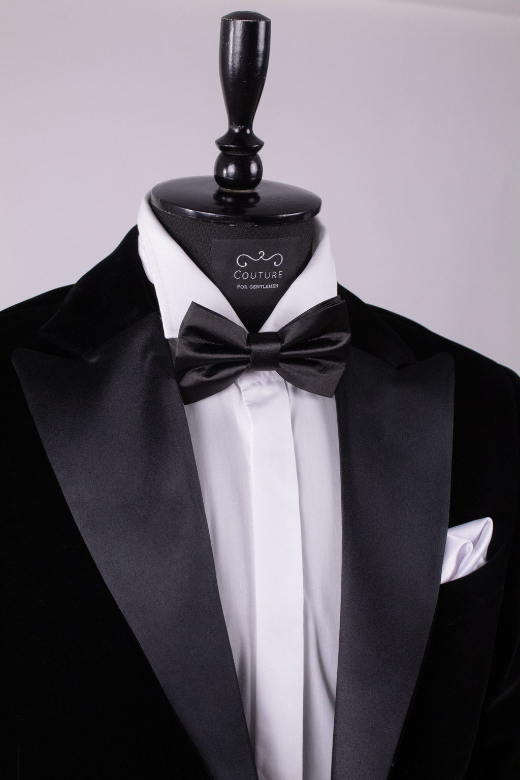 Costum ceremonie catifea negru Cfg045