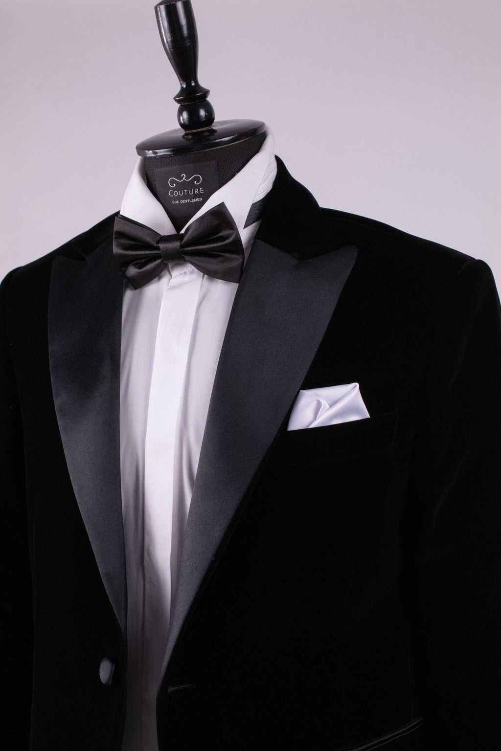 Costum ceremonie catifea negru Cfg045