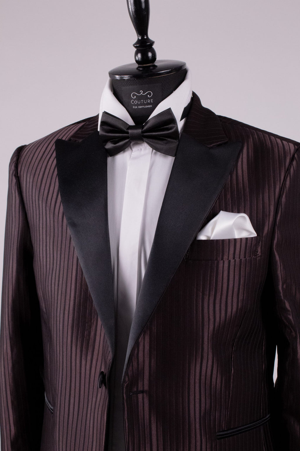 Costum nunta dungi elegante mogano Cfg049