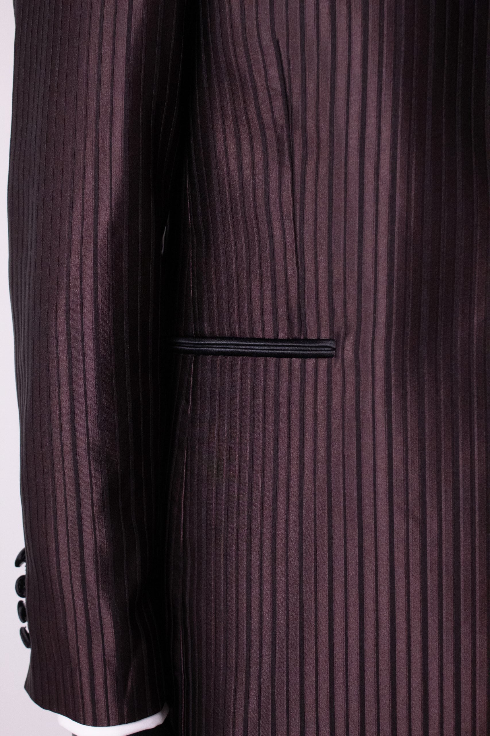 Costum nunta dungi elegante mogano Cfg049