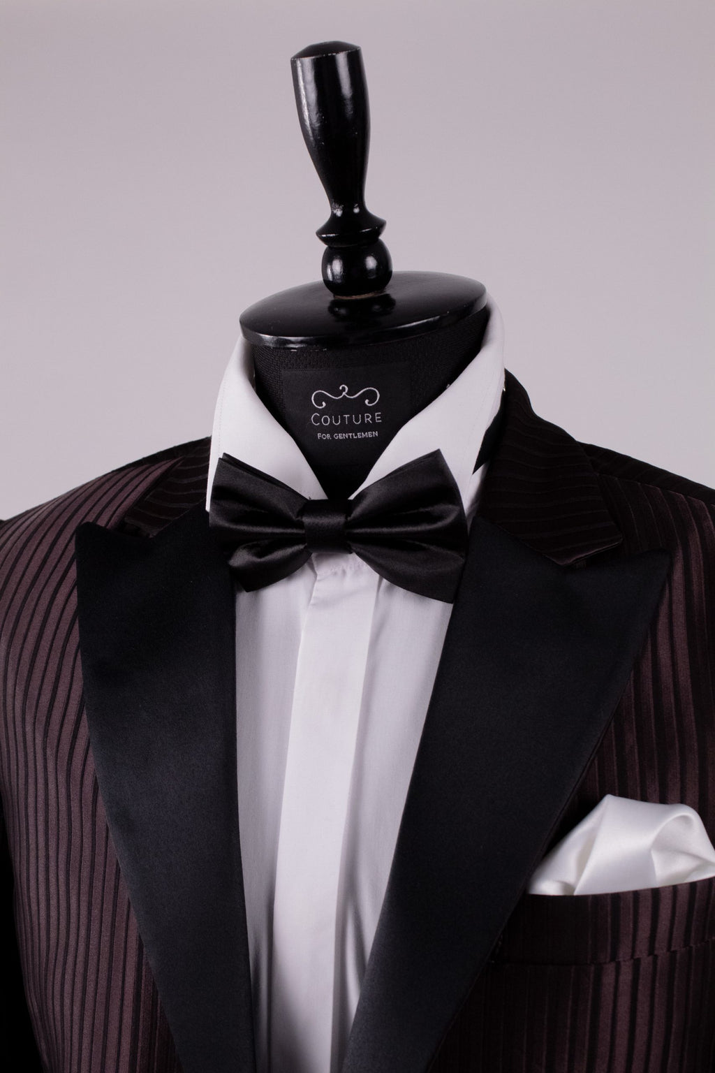 Costum nunta dungi elegante mogano Cfg049