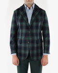 (product) Sacou Barbati Carouri Flanel Check Tesatura Verde Vitale Barberis CFGS002
