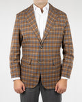 (product) Sacou Barbati Maro Carouri Dandy Check Tesatura Luigi Zanieri CFGS010