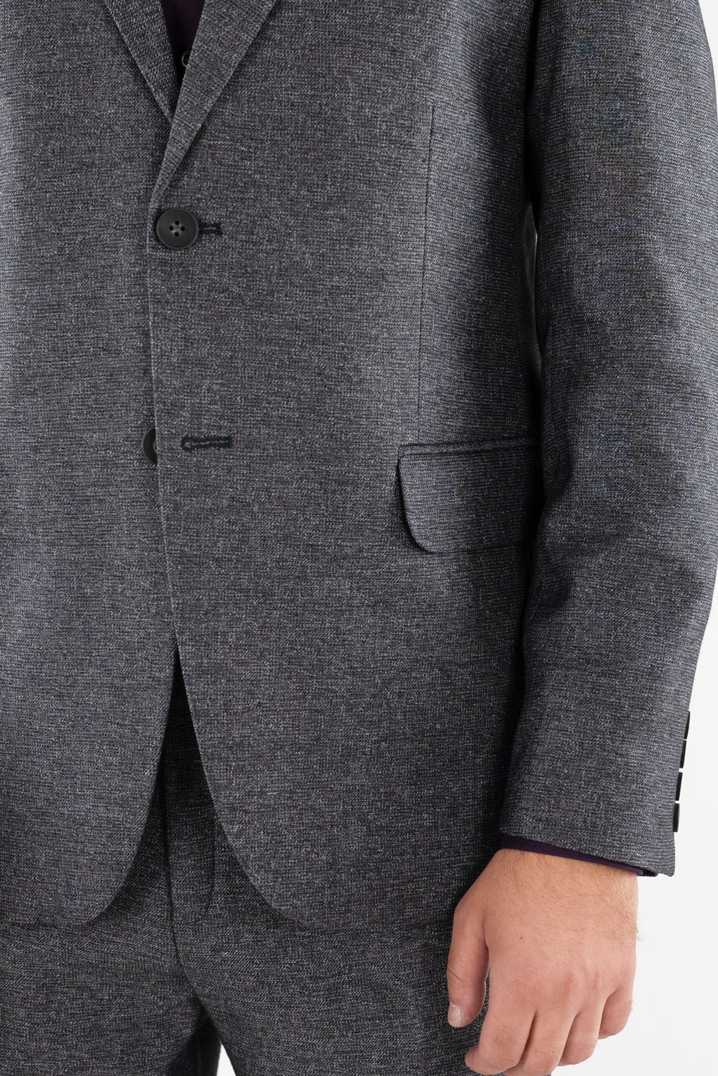(product) Sacou Barbati Gri Antracit cu Texturi Tailored Fit CFGS012