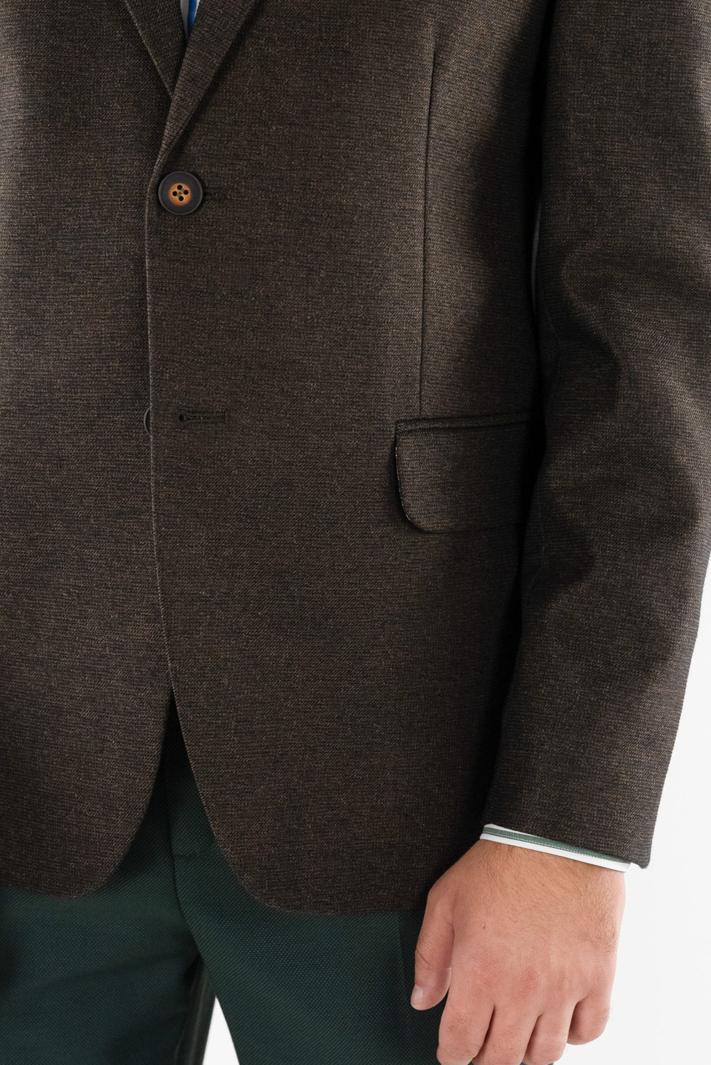 (product) Sacou Barbati Maro Inchis Tailored Fit CFGS013