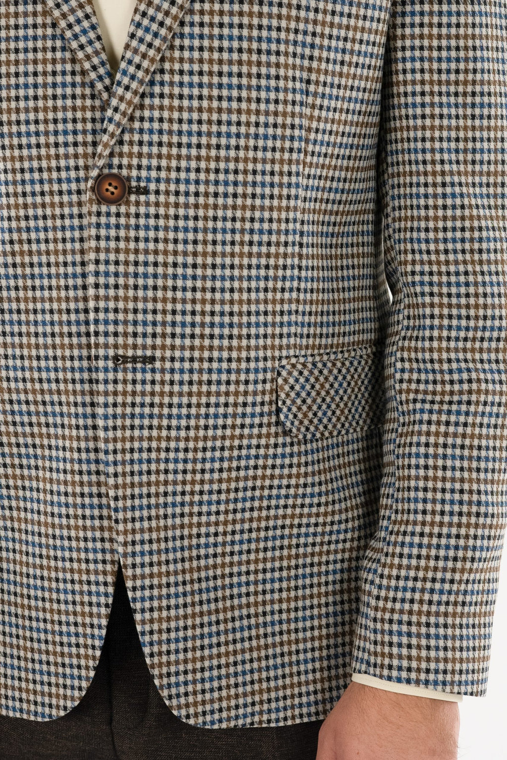 (product) Sacou Barbati Caroiaj Maro Deschis Navy Tailored Fit CFGS015