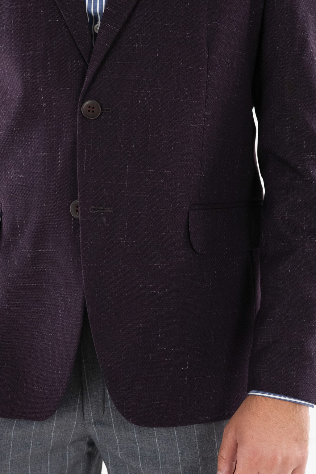 (product) Sacou Barbati Bordo cu Texturi Fine Tailored Fit CFGS017