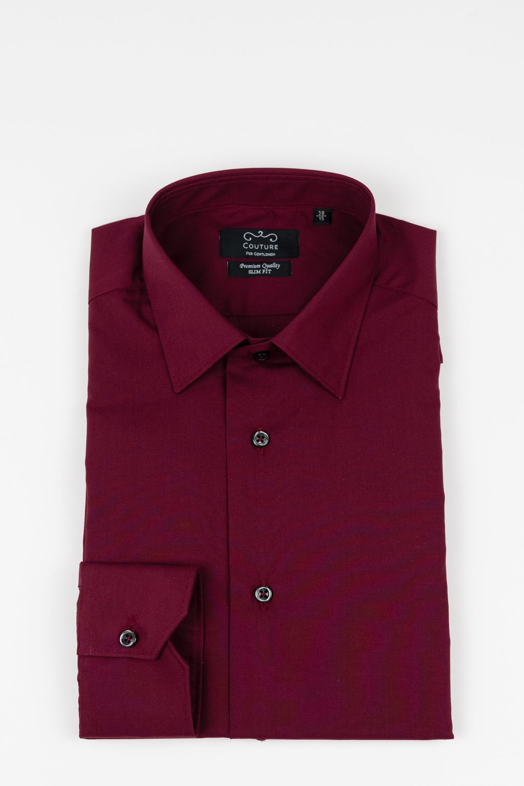 (product) Camasa barbati bumbac uni burgundy slim fit Cms01bg