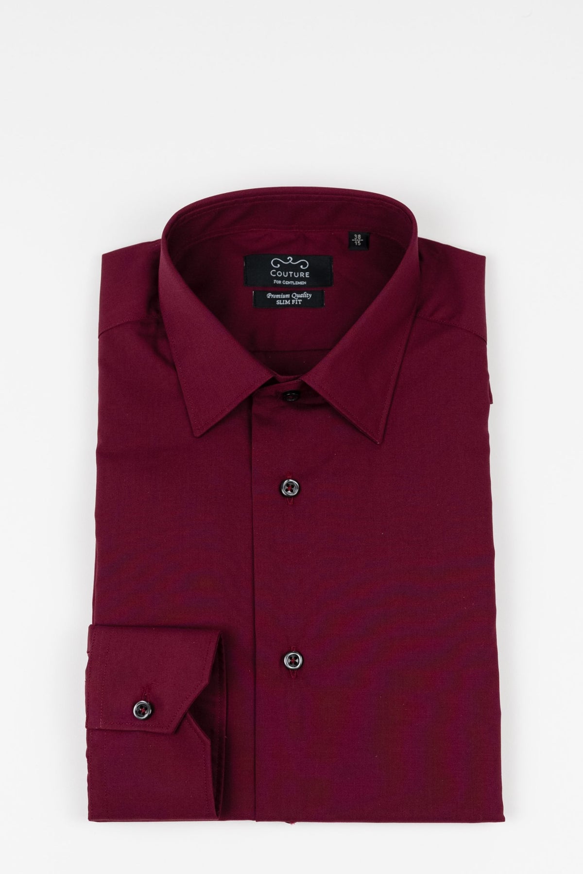 (product) Camasa barbati bumbac uni burgundy slim fit Cms01bg