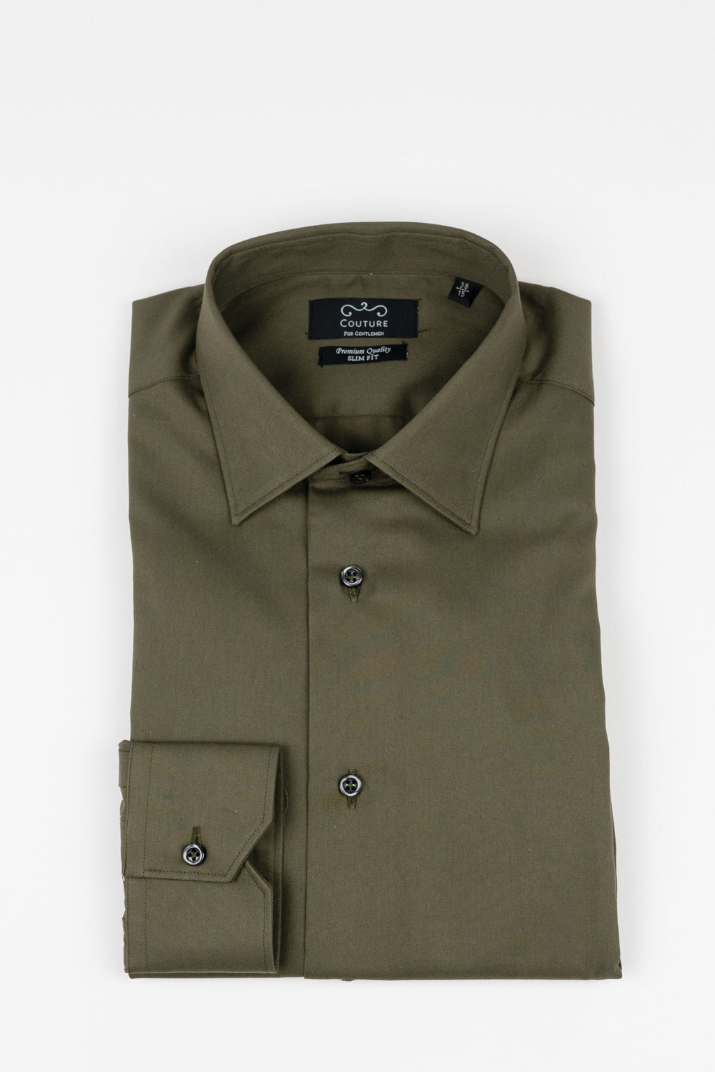 (product) Camasa barbati bumbac uni verde padurar slim fit Cms01vp