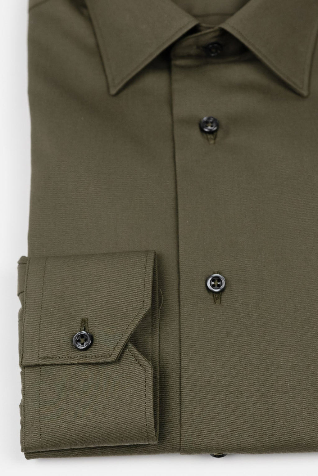 (product) Camasa barbati bumbac uni verde padurar slim fit Cms01vp