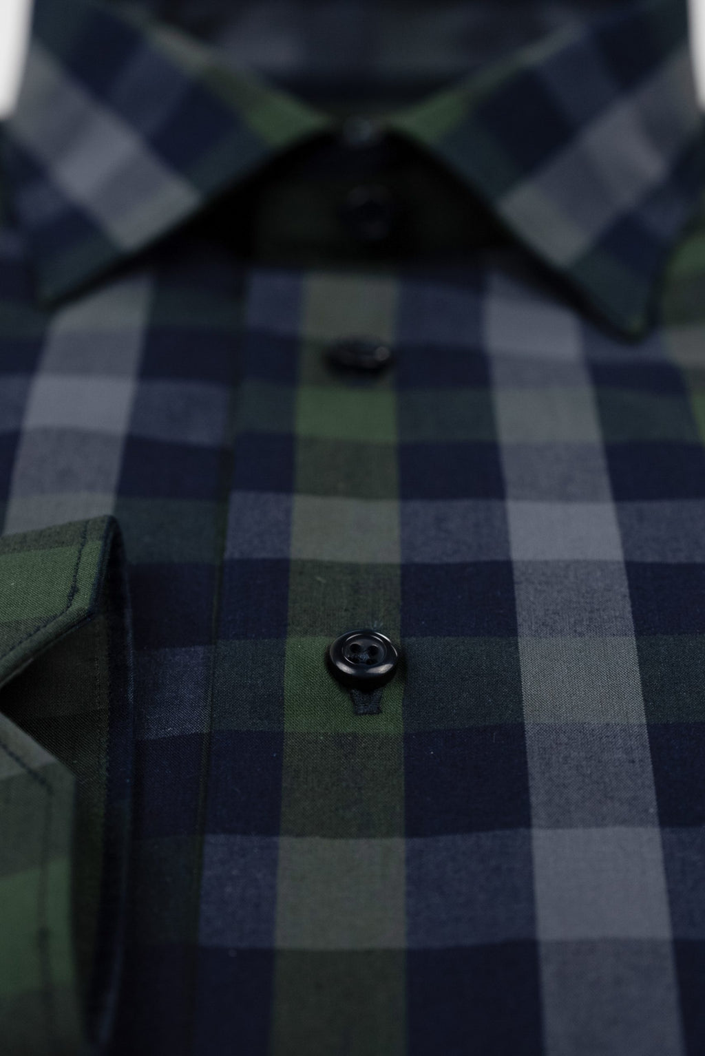 (product) Camasa barbati bumbac in carouri bleumarin-verde regular fit Cmsr04blv