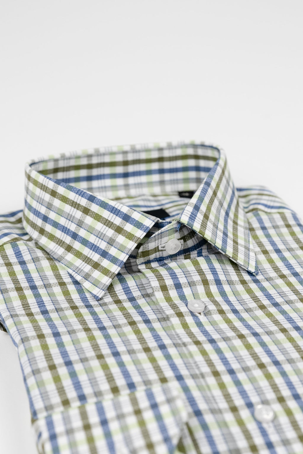 (product) Camasa barbati bumbac in carouri verzi-bleumarin slim fit Cms04vbl