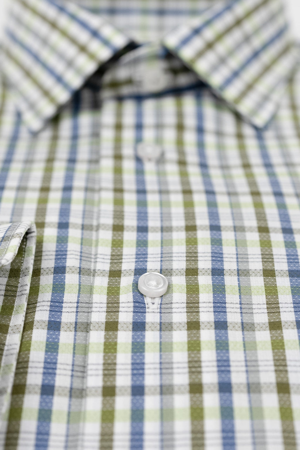 (product) Camasa barbati bumbac in carouri verzi-bleumarin regular fit Cmsr04vbl