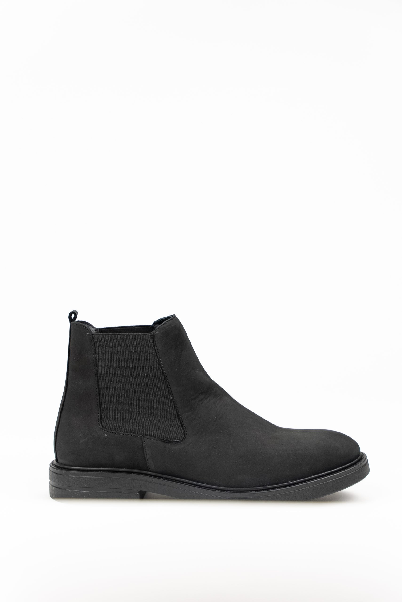 (product) Ghete Bărbați Model Chelsea Negru Nabuc Cfgg501nn