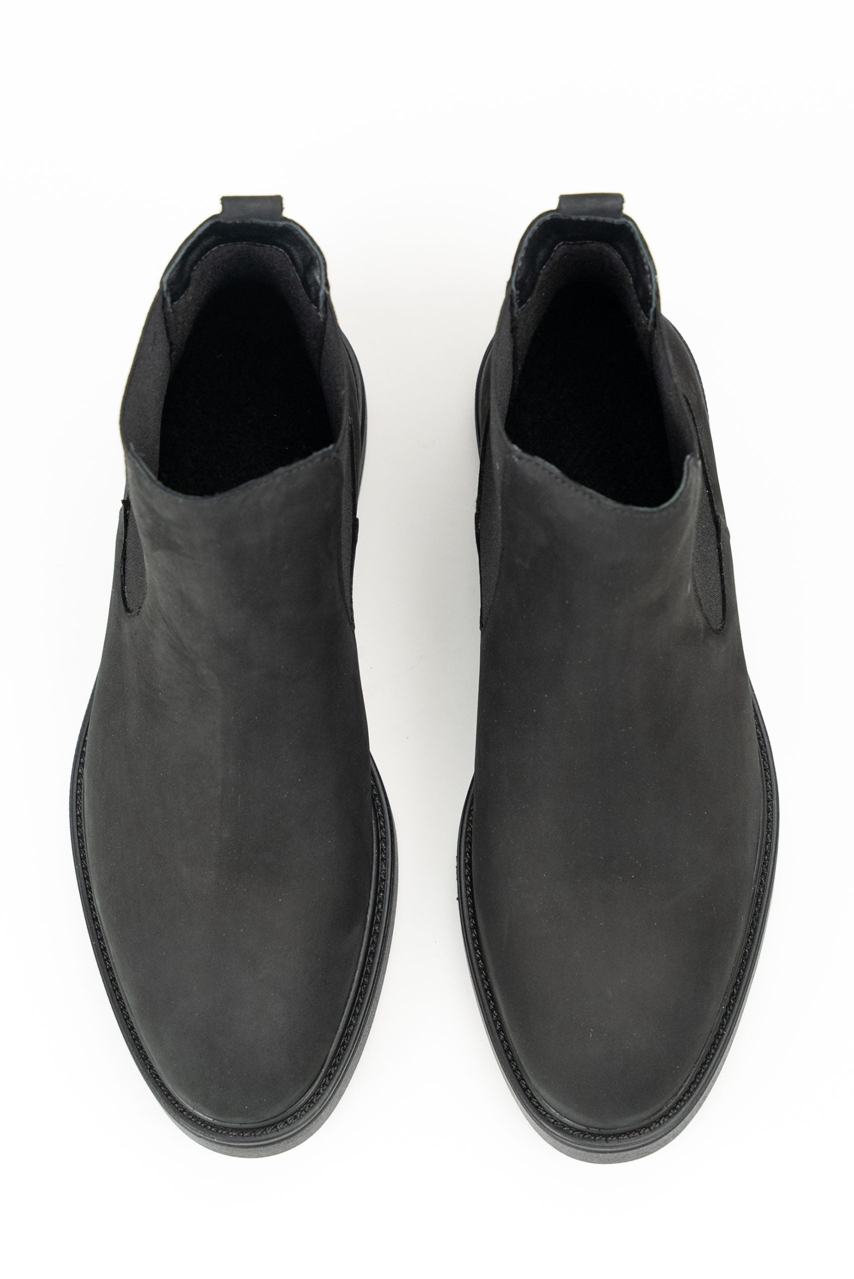 (product) Ghete Bărbați Model Chelsea Negru Nabuc Cfgg501nn