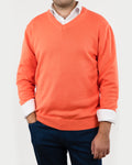 (product) Pulover Barbati Portocaliu Deschis Standard Fit Guler Anchior Ctrpv01pd