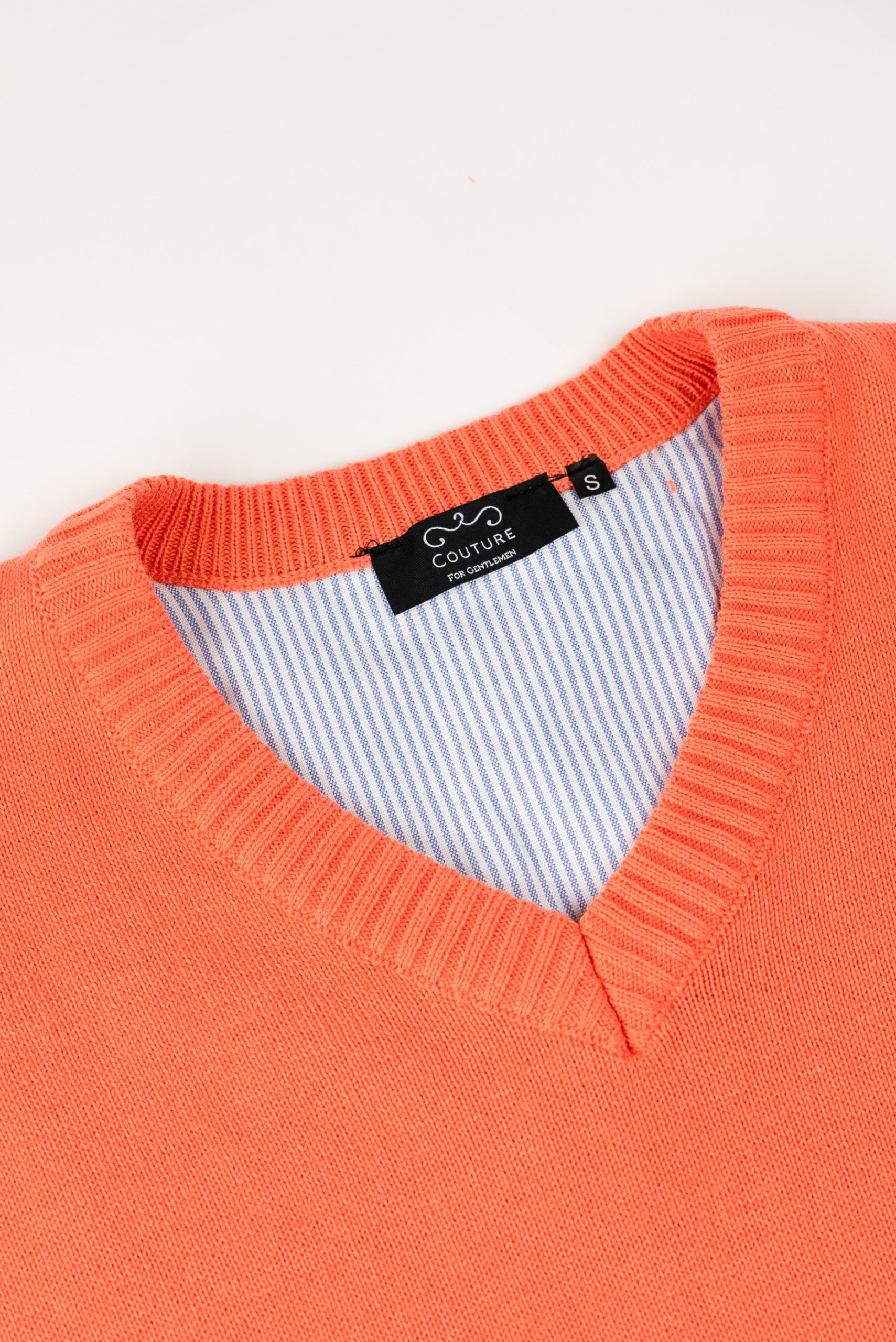 (product) Pulover Barbati Portocaliu Deschis Standard Fit Guler Anchior Ctrpv01pd