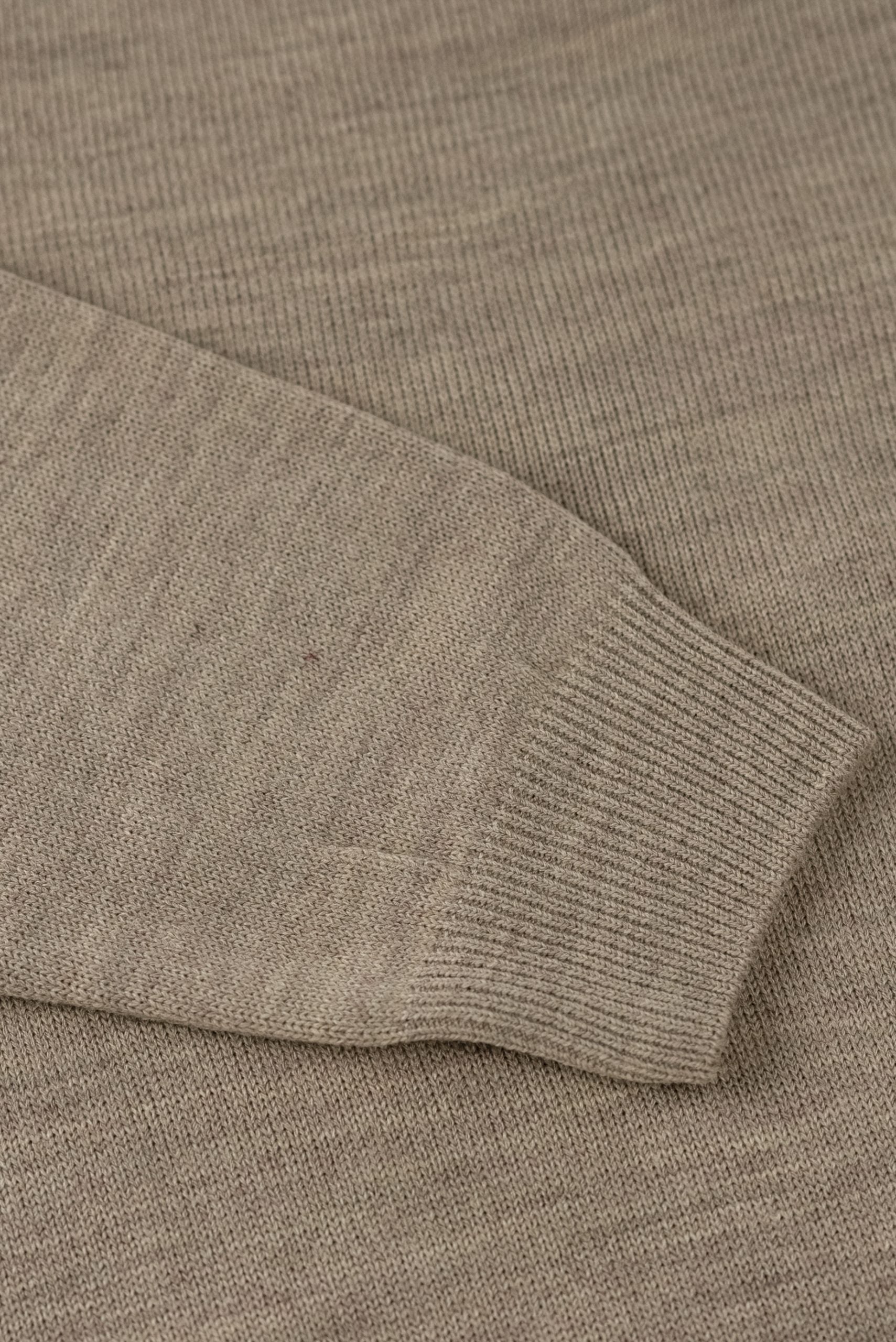 (product) Pulover Barbati Bej Inchis Standard Fit Guler Baza Ctrpv02bi